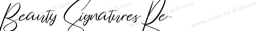 Beauty Signatures Re字体转换